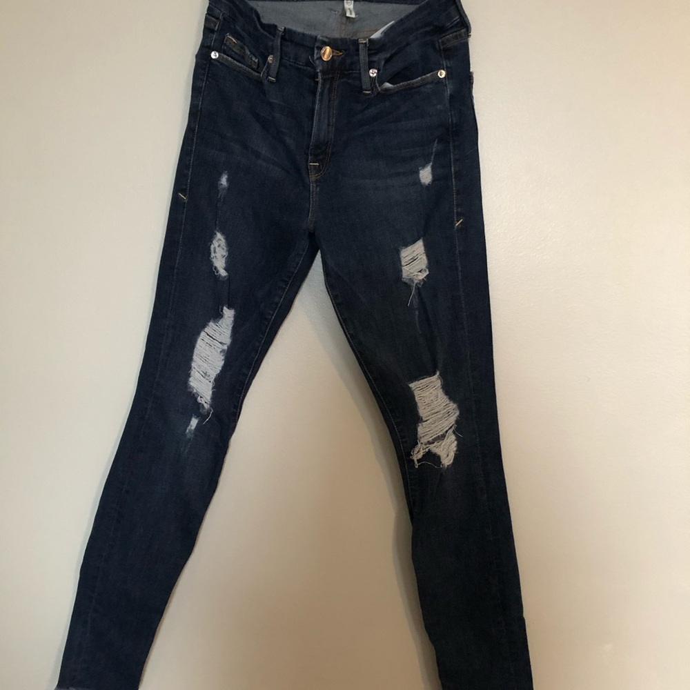 Good American dark denim jeans